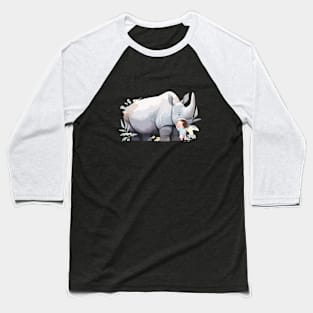 Cute Rhinoceros Animal Loving Cuddle Embrace Children Kid Tenderness Baseball T-Shirt
